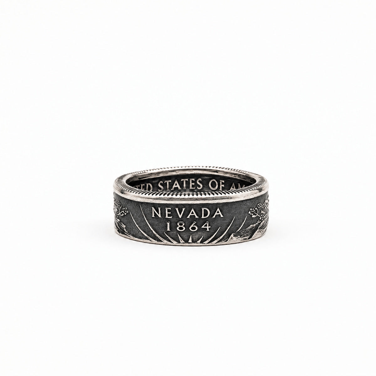Silver State Quarter Coin Rings