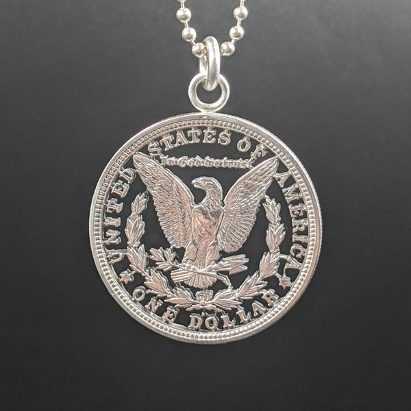 1882 Morgan Silver Dollar Cut Coin Necklace - Silver State Foundry