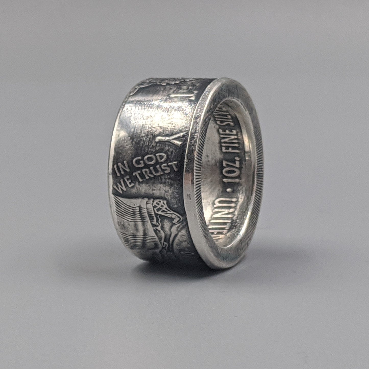 American Silver Eagle Coin Ring – Hand-Forged from a 1 oz U.S. Silver Coin
