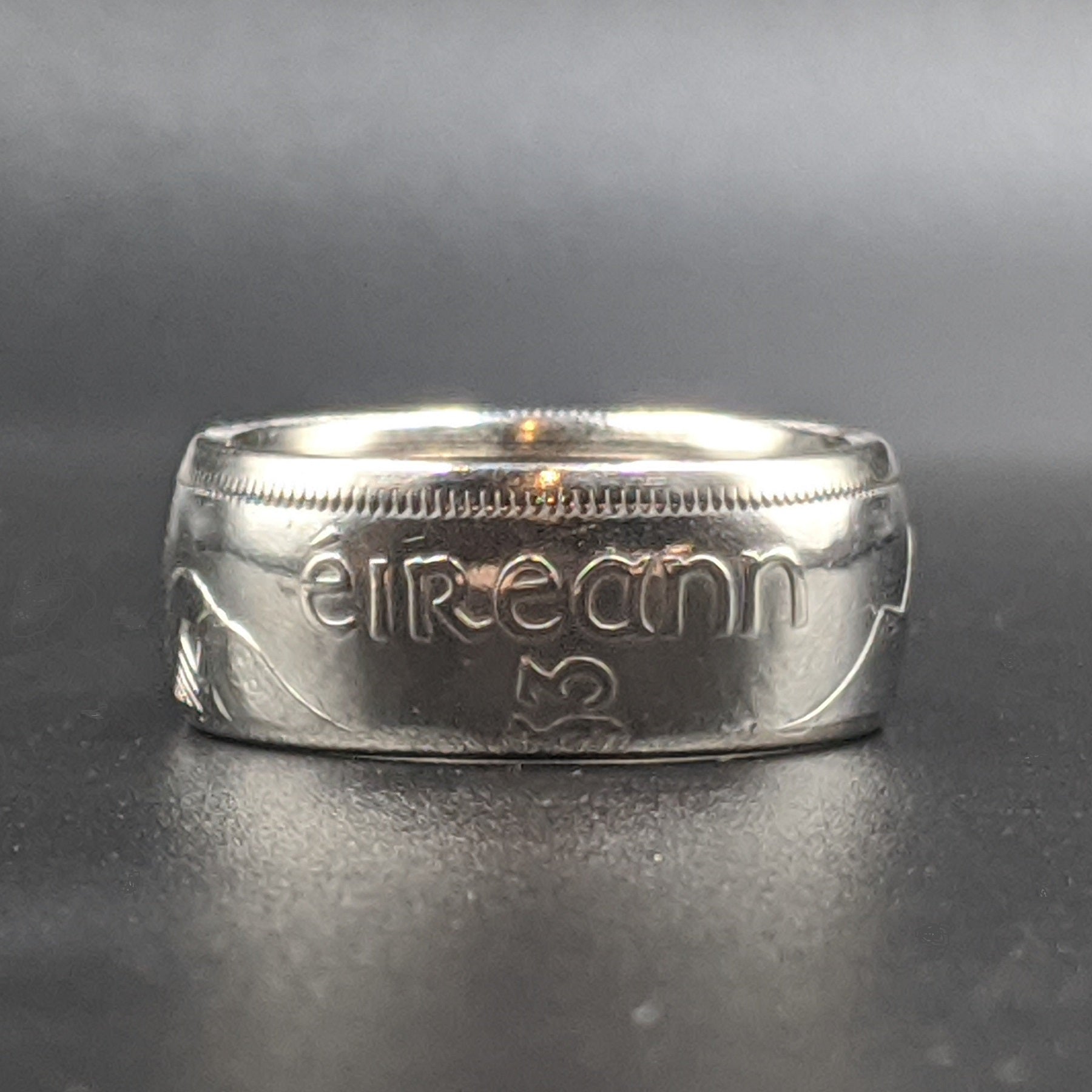 Irish Silver Half Crown Coin Ring