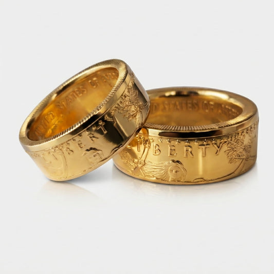 Gold Coin Ring Wedding Bands