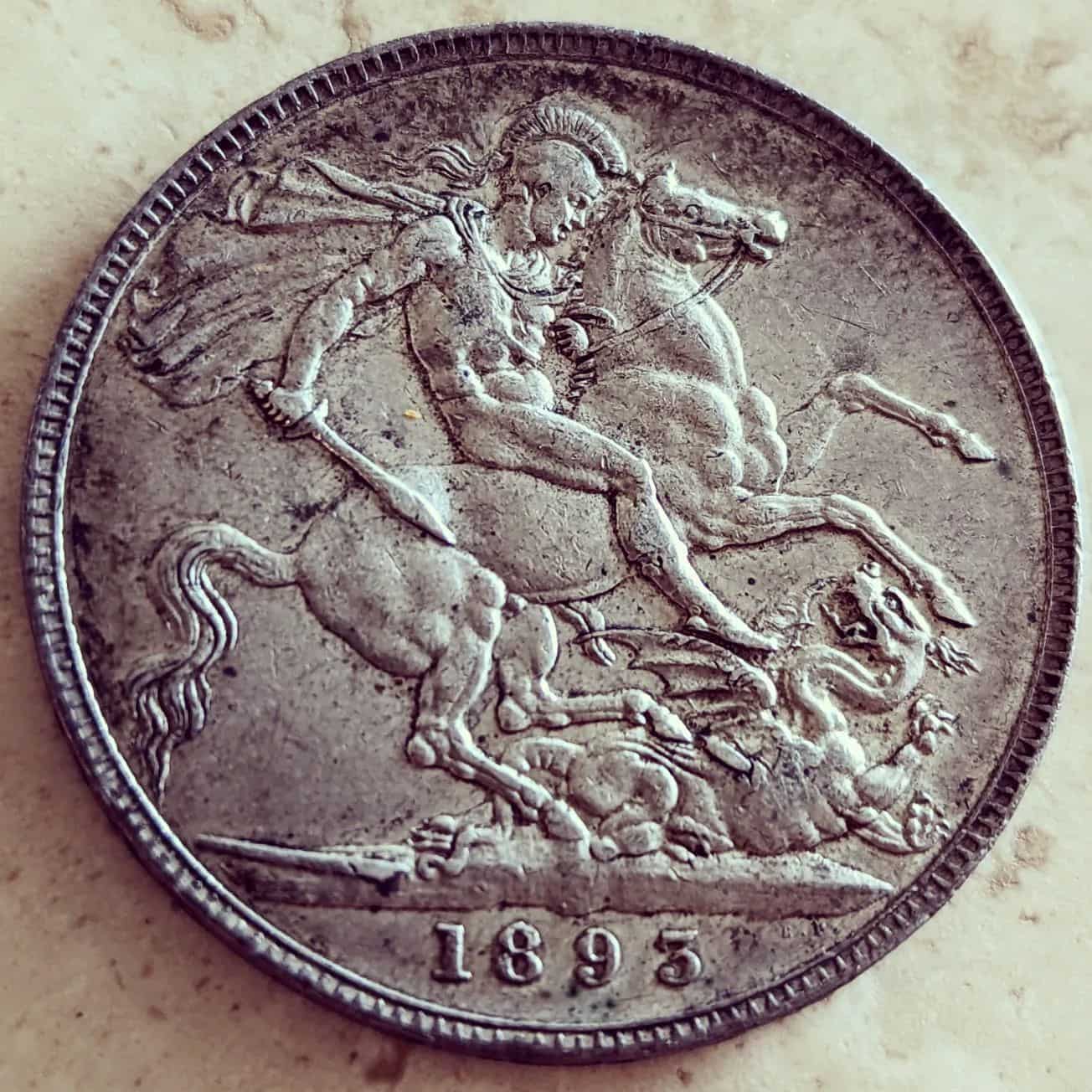 Vintage 1880s/90s British Crown Coin Ring