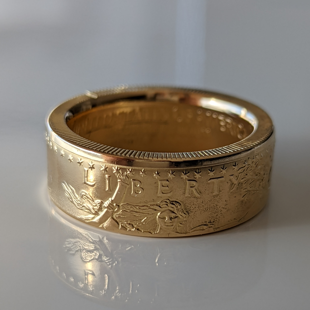 1 oz American Gold Eagle Coin Ring