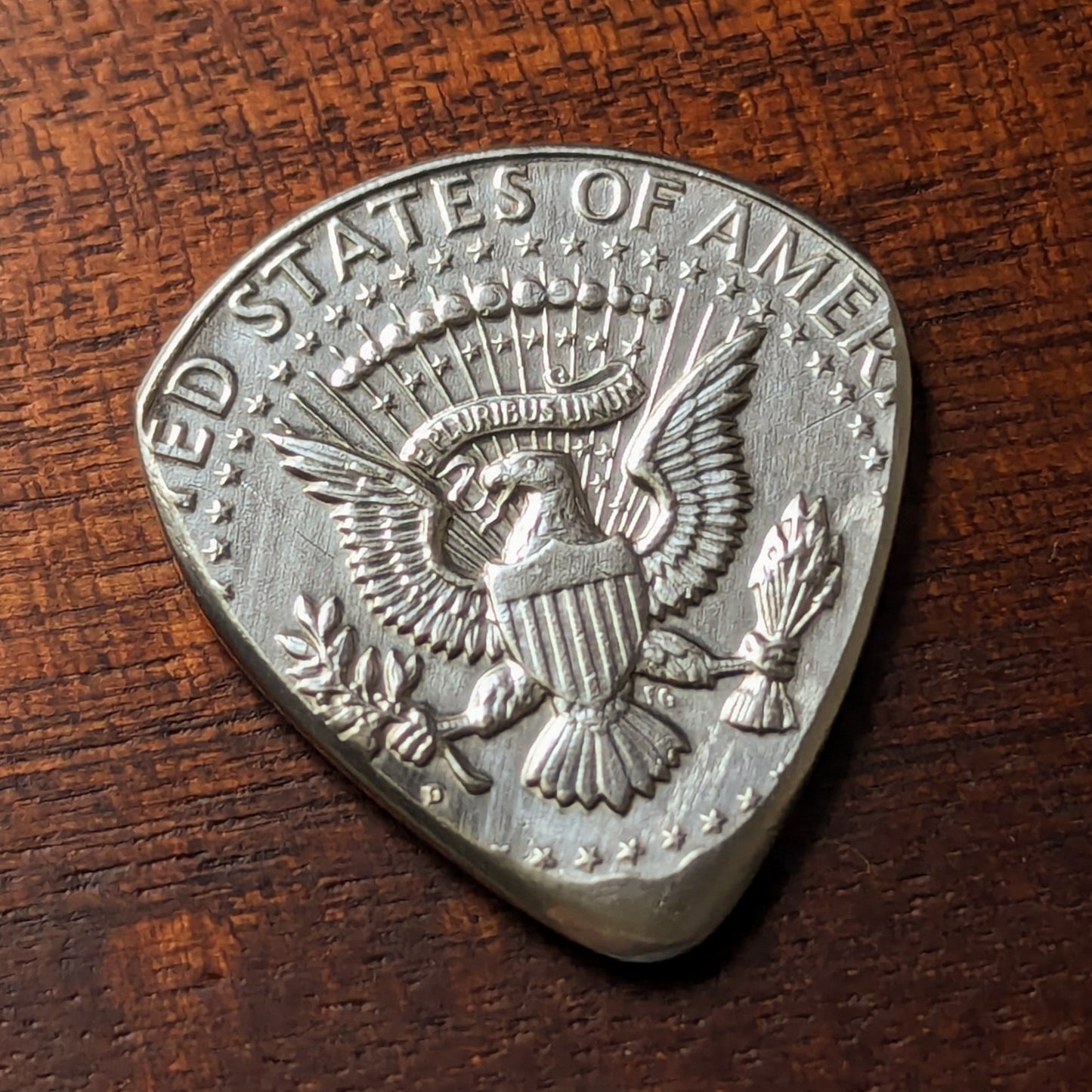 JFK Half Dollar Guitar Pick – Hand-Cut from a Genuine U.S. Coin