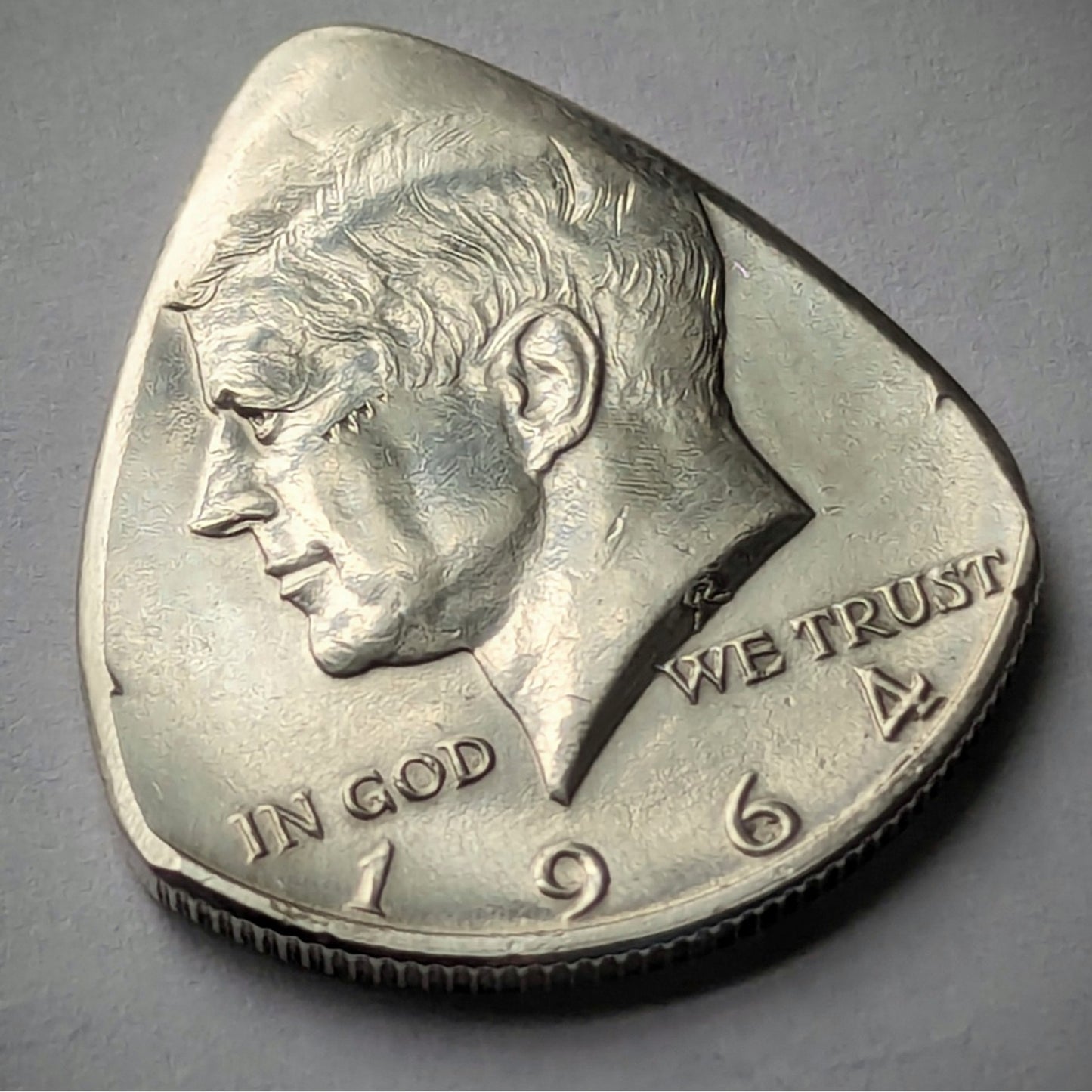 JFK Half Dollar Guitar Pick – Hand-Cut from a Genuine U.S. Coin