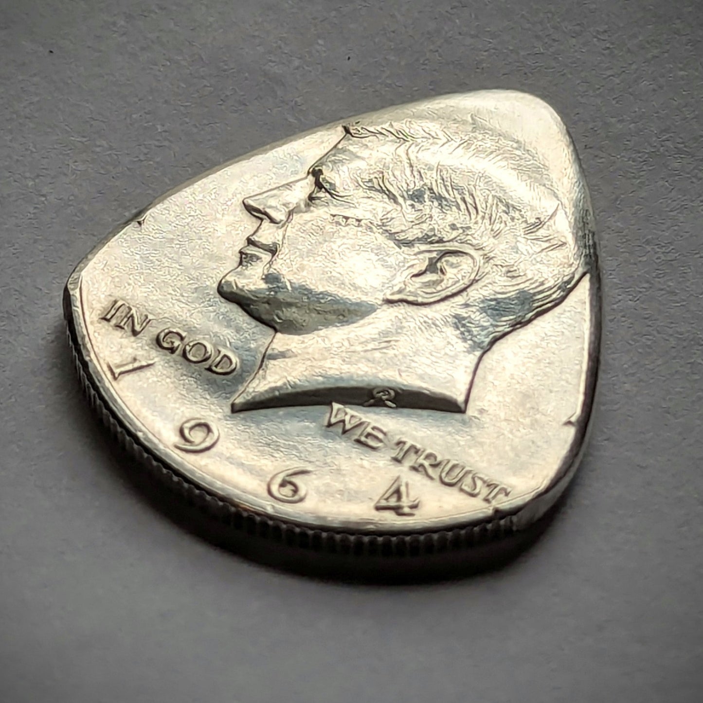 JFK Half Dollar Guitar Pick – Hand-Cut from a Genuine U.S. Coin