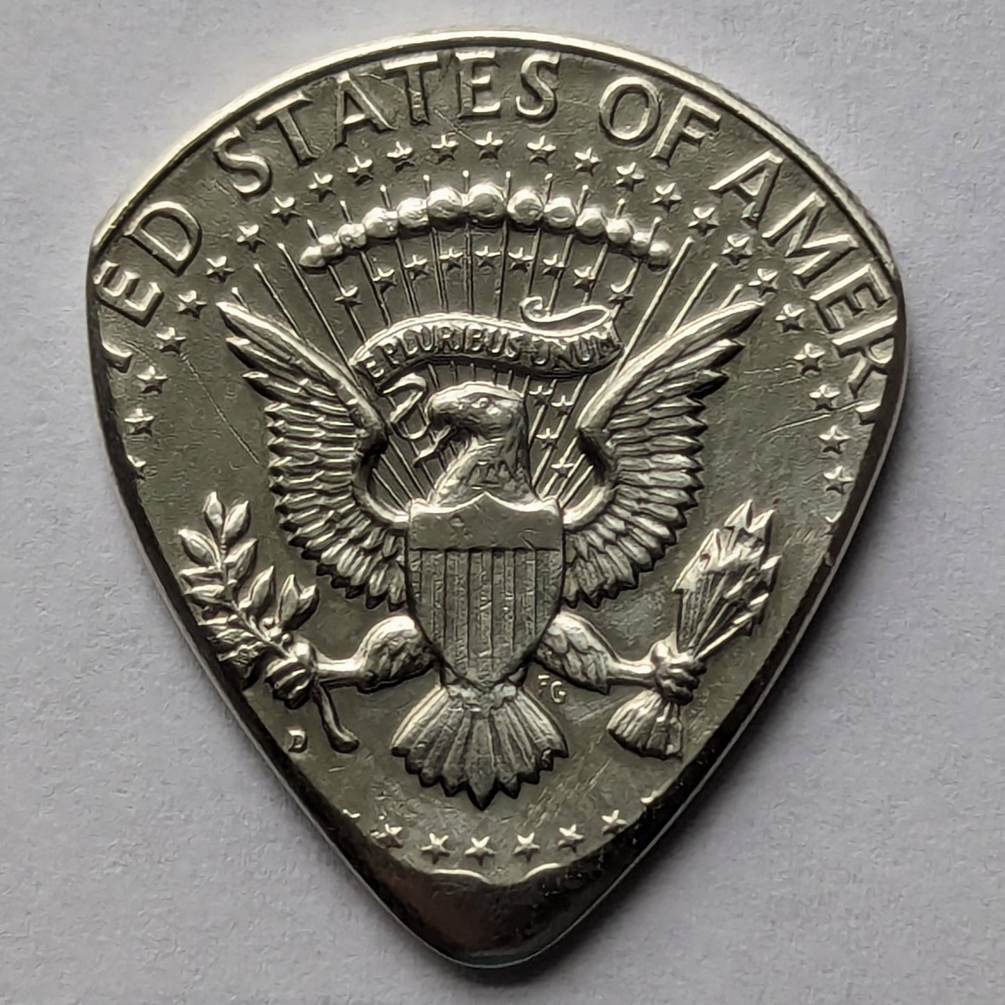JFK Half Dollar Guitar Pick – Hand-Cut from a Genuine U.S. Coin