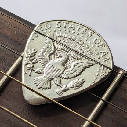 JFK Half Dollar Guitar Pick – Hand-Cut from a Genuine U.S. Coin