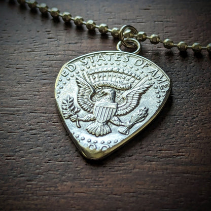 JFK Half Dollar Guitar Pick – Hand-Cut from a Genuine U.S. Coin