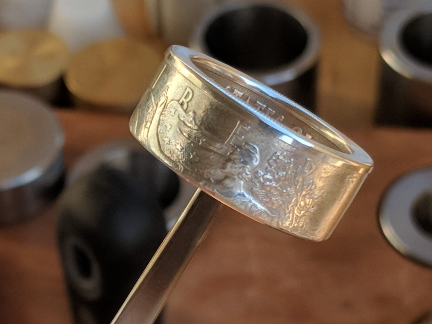 Silver Coin Ring - Client Supplied