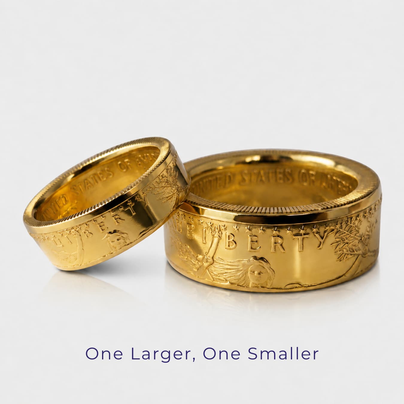 Forged from full and half ounce American Gold Eagle coins