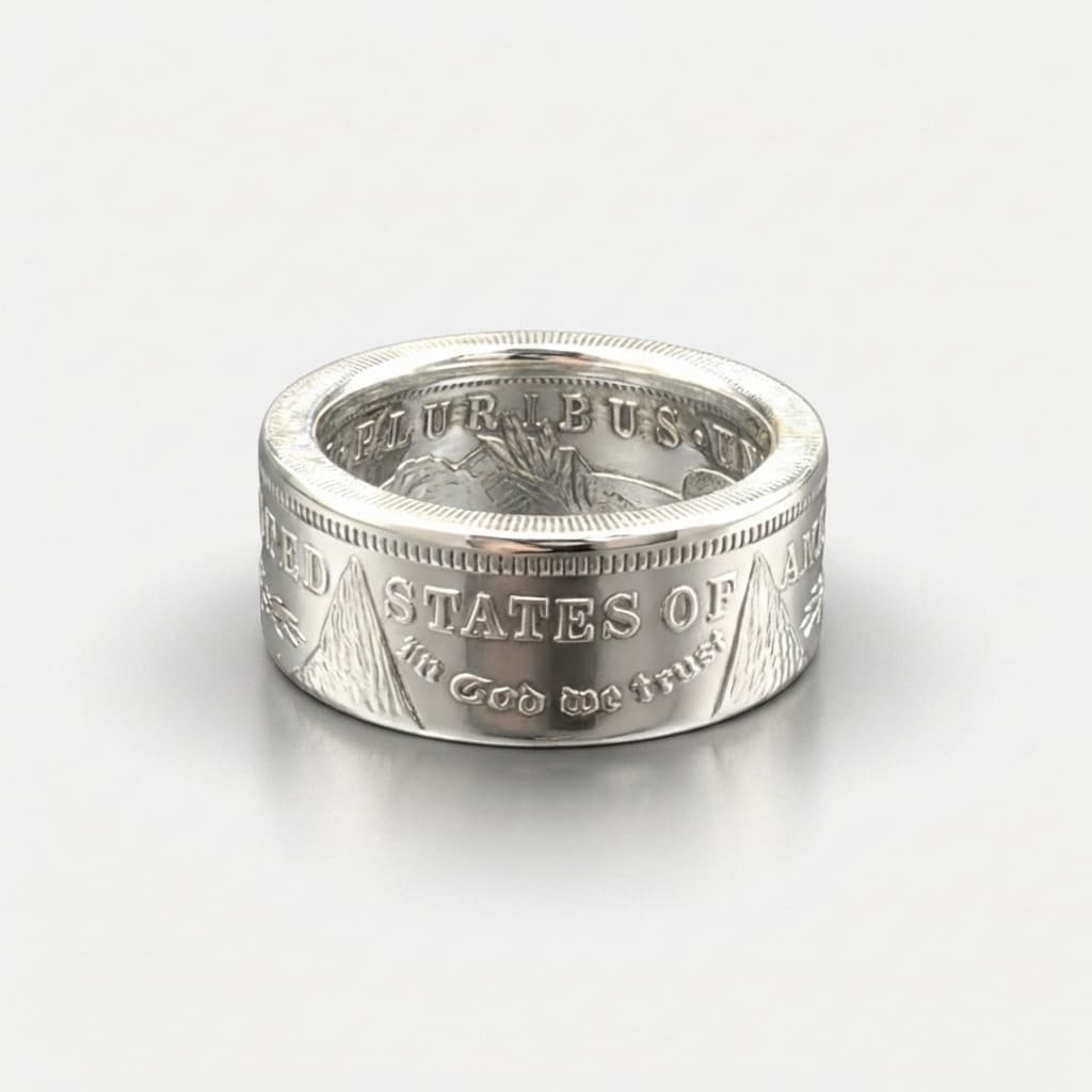 Morgan Silver Dollar Coin Ring - Men's