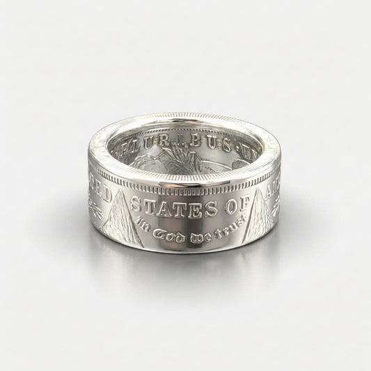 Morgan Silver Dollar Coin Ring - Men's