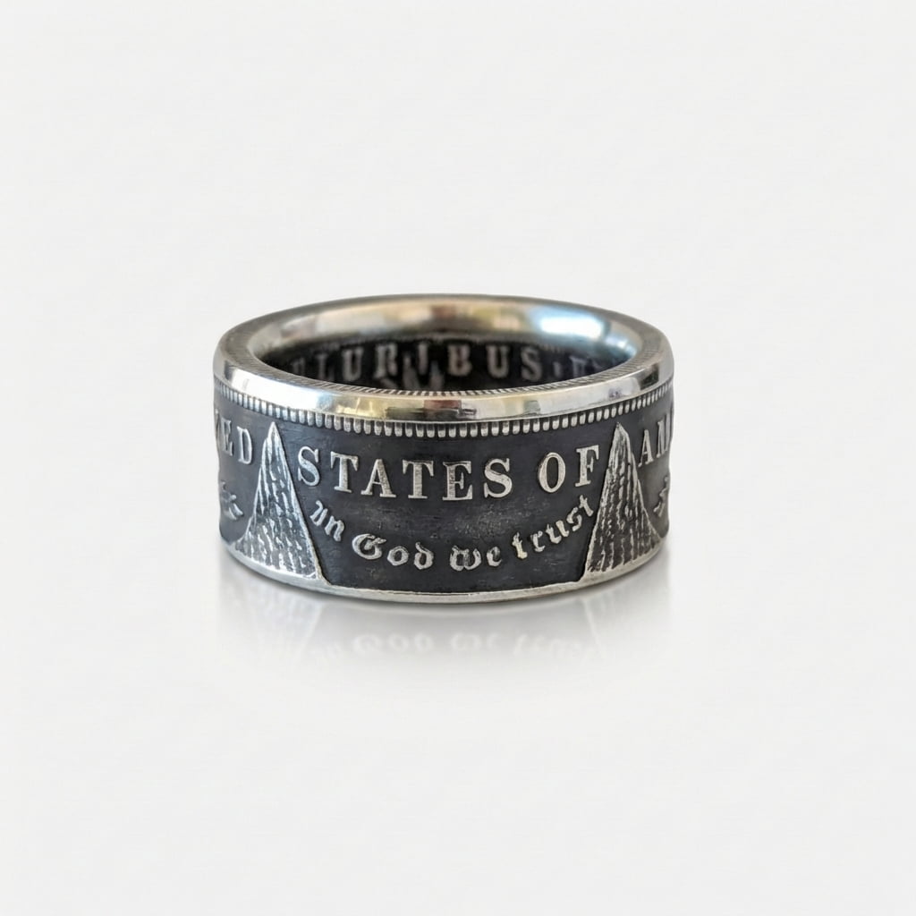 Morgan Silver Dollar Coin Ring - Men's