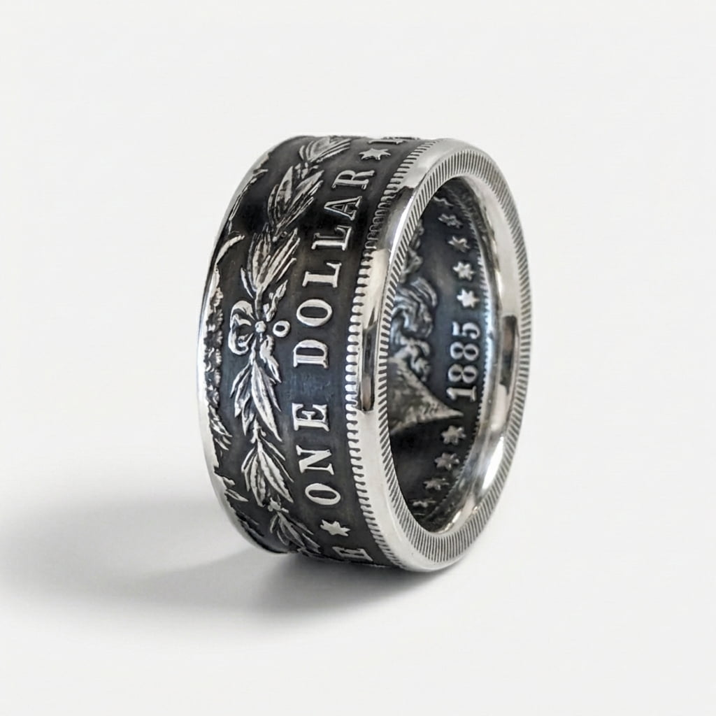 Morgan Silver Dollar Coin Ring - Men's