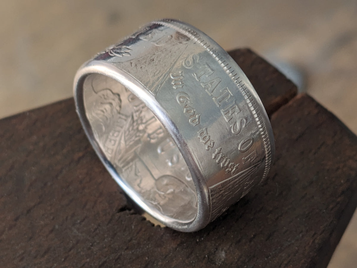 1921-S Morgan Silver Dollar Coin Ring