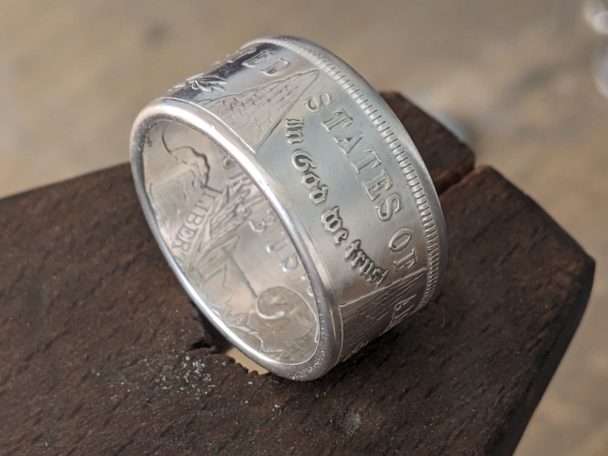 1880-O Morgan Silver Dollar Coin Ring