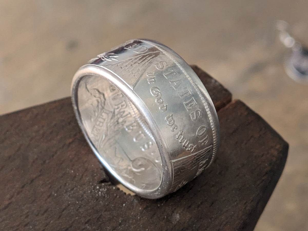 1883-D Morgan Silver Dollar Coin Ring