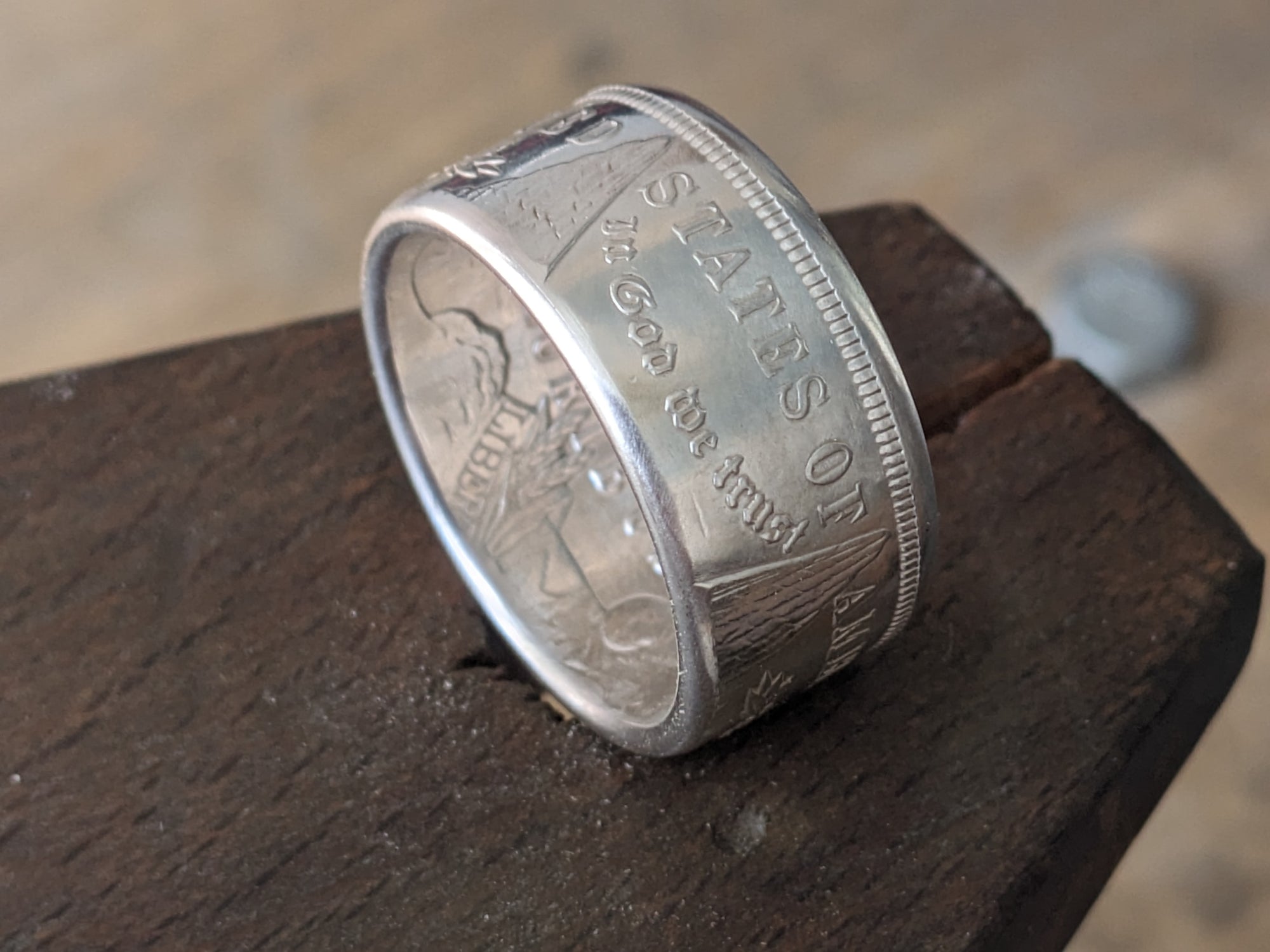 1880-S Morgan Silver Dollar Coin Ring