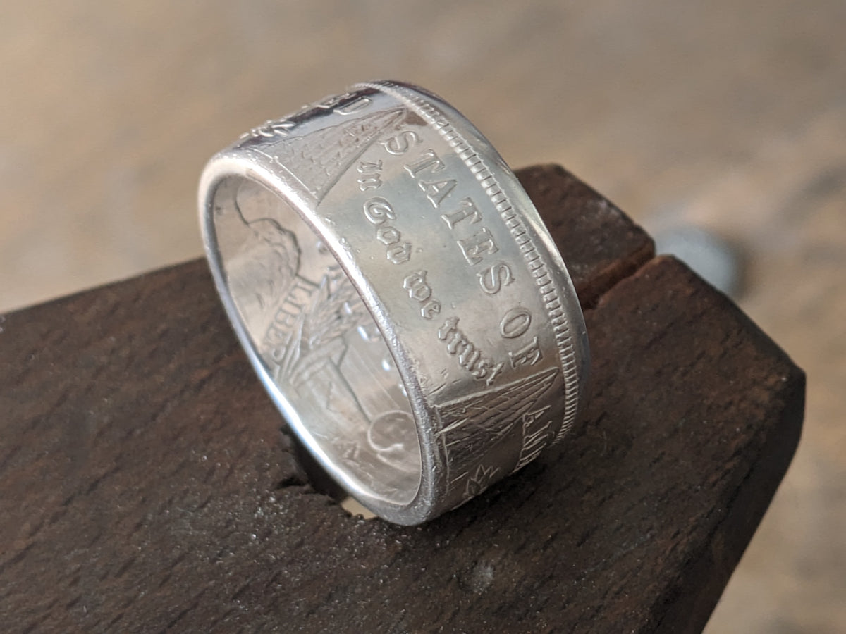 1896-P Morgan Silver Dollar Coin Ring