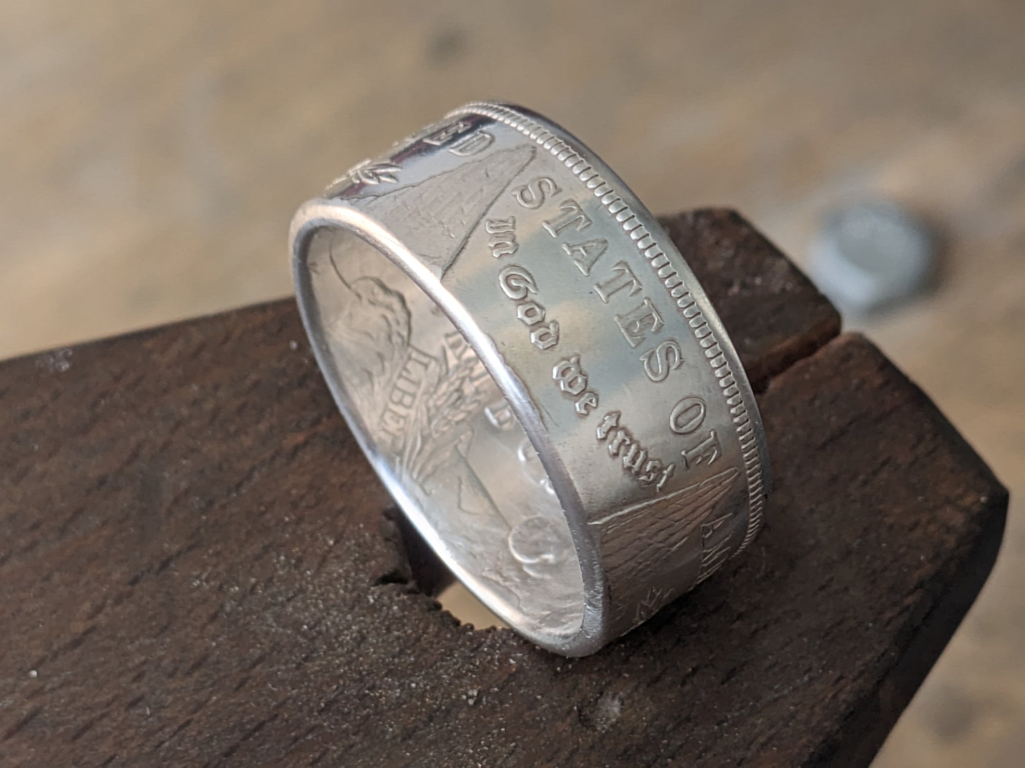 1879-P Morgan Silver Dollar Coin Ring