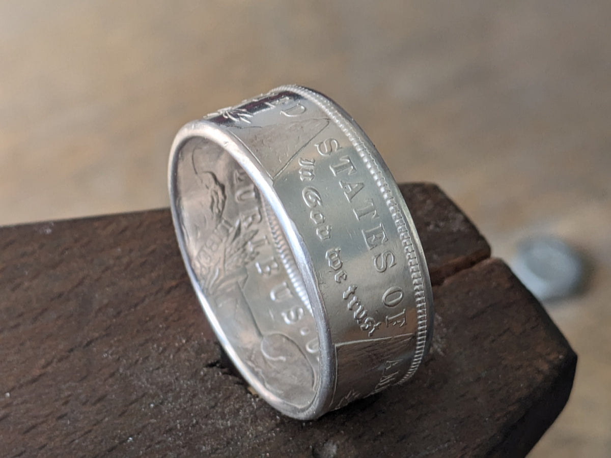 1883-P Morgan Silver Dollar Coin Ring