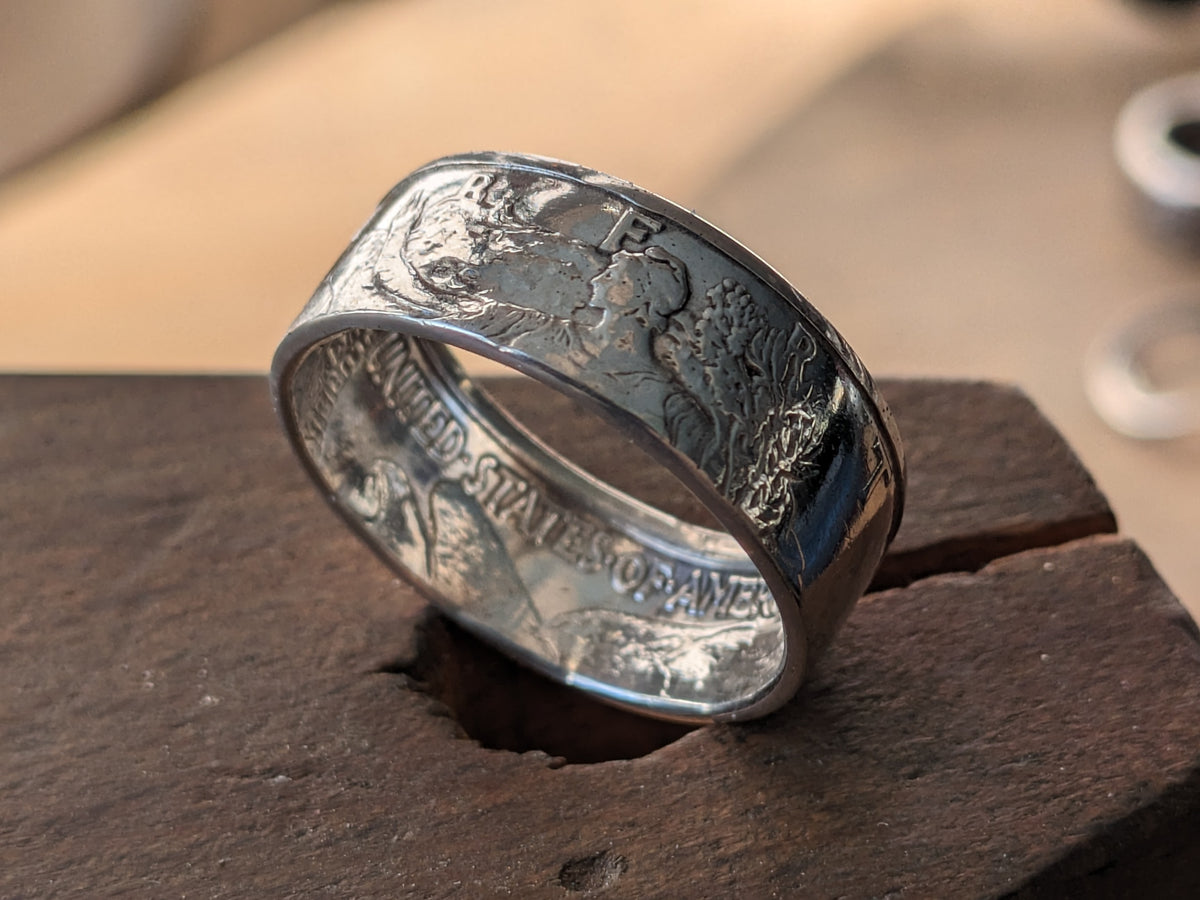 1939 Walking Liberty Half Dollar Coin Ring