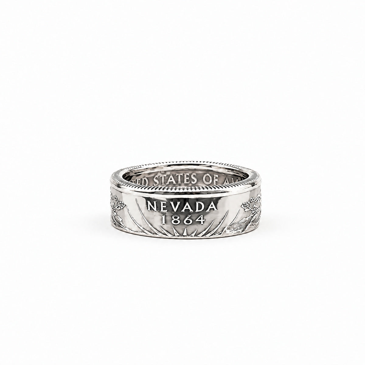Silver State Quarter Coin Rings