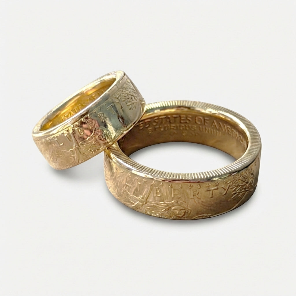 Gold Coin Ring Wedding Bands