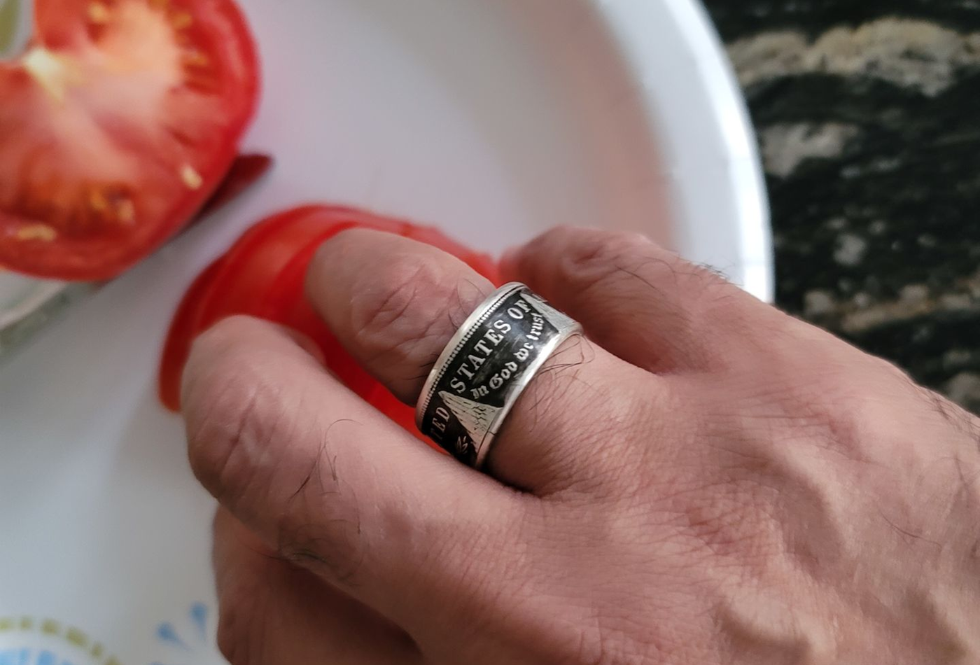 Silver Coin Ring - Client Supplied