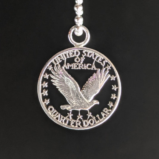 1926 Quarter Dollar Cut Coin Necklace