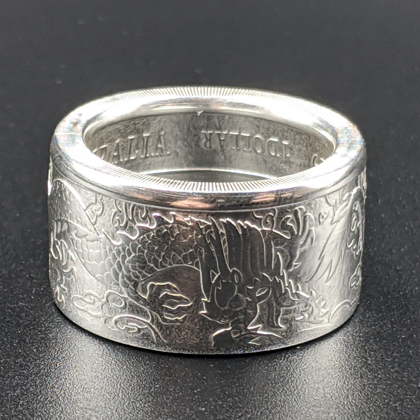 Australian Double Dragon Coin Ring