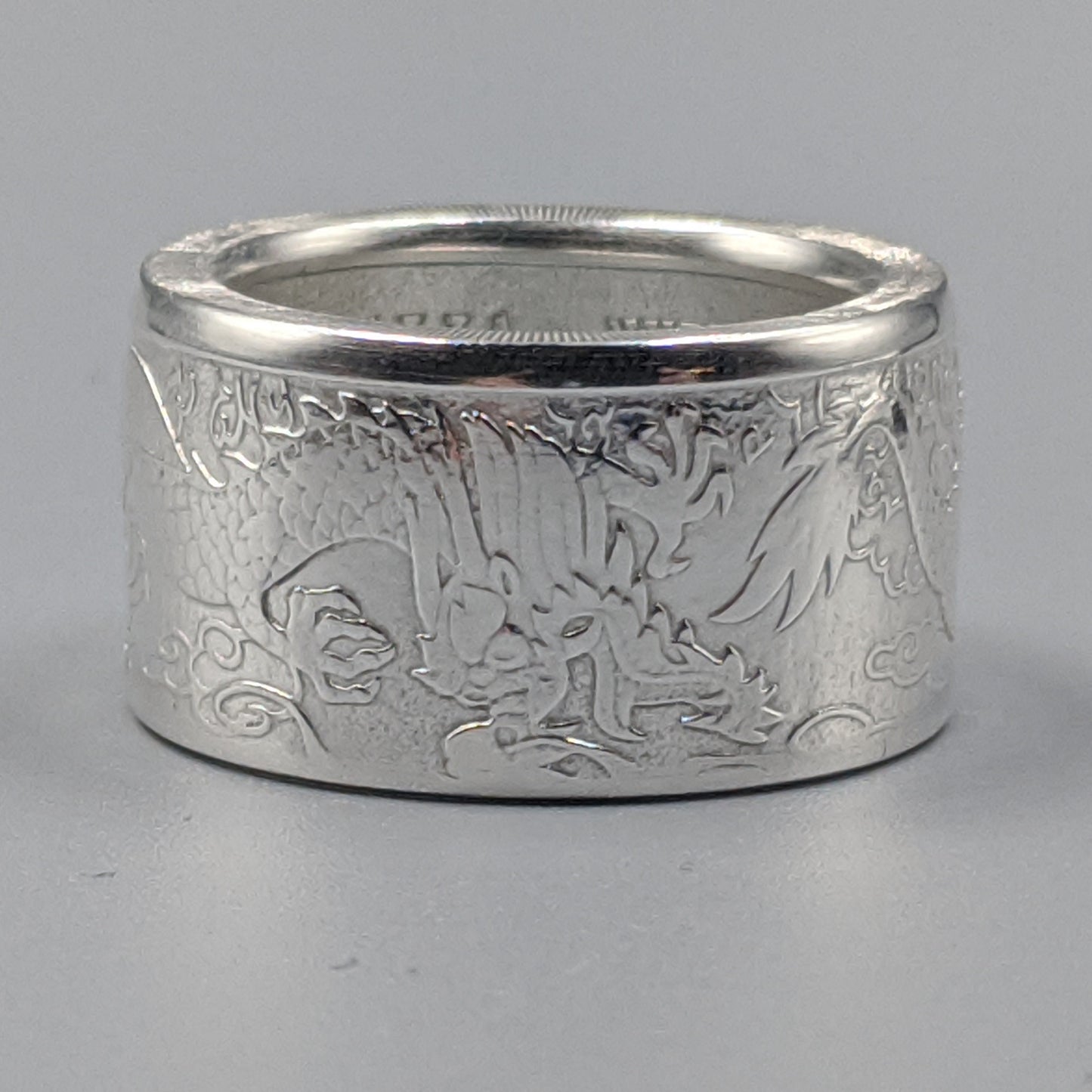 Australian Double Dragon Coin Ring