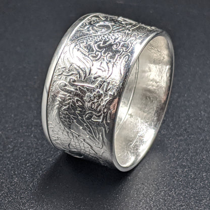 Australian Double Dragon Coin Ring