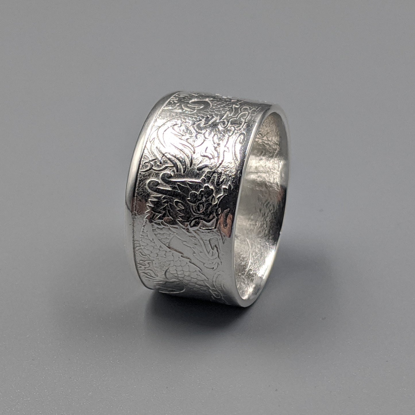 Australian Double Dragon Coin Ring