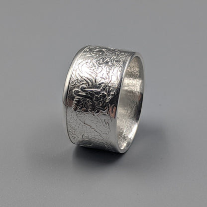 Australian Double Dragon Coin Ring