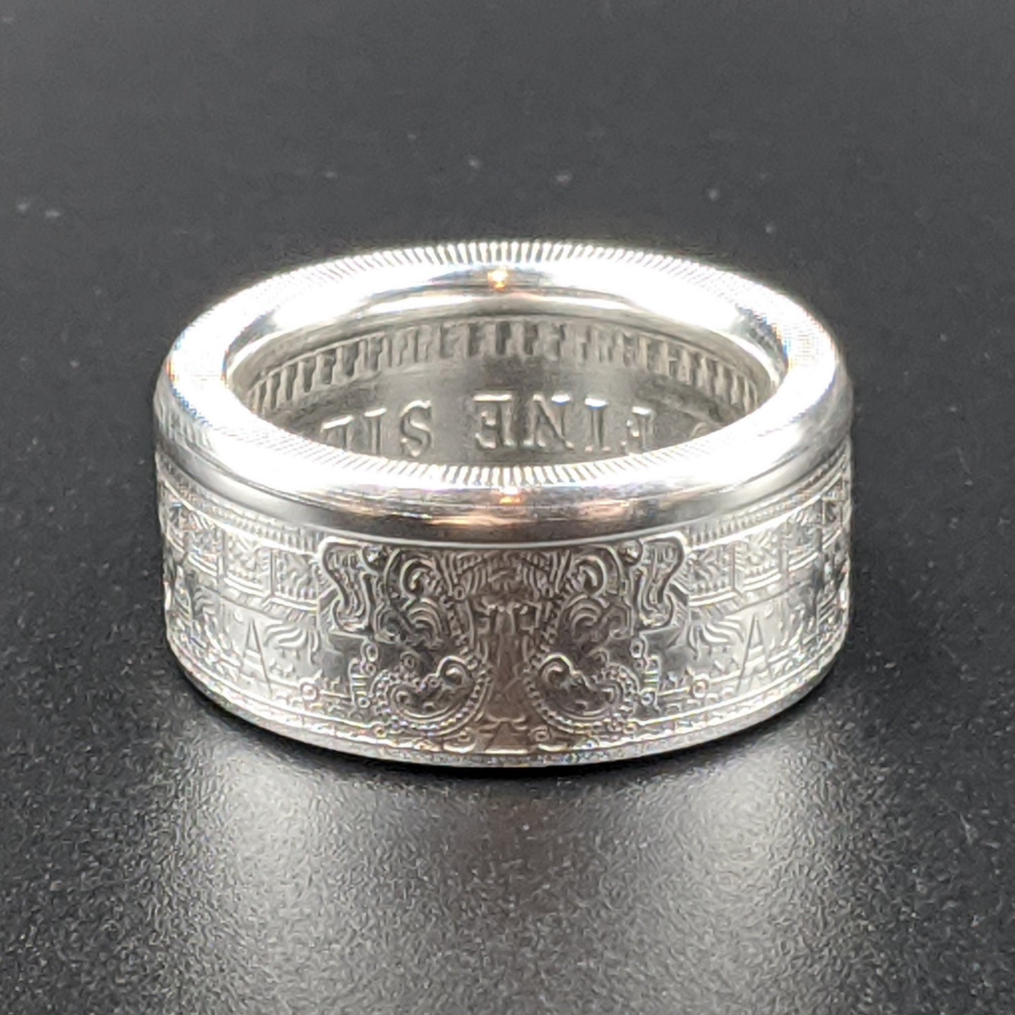 Aztec Calendar Coin Ring