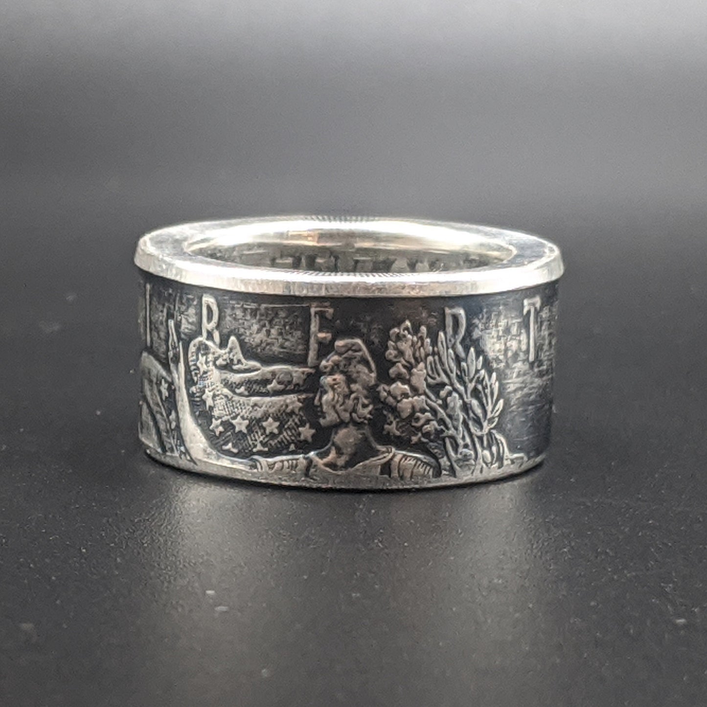 American Silver Eagle Coin Ring – Hand-Forged from a 1 oz U.S. Silver Coin