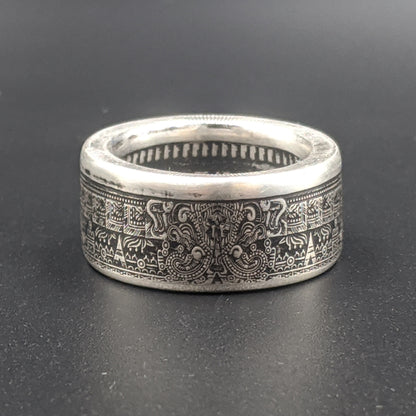 Aztec Calendar Coin Ring