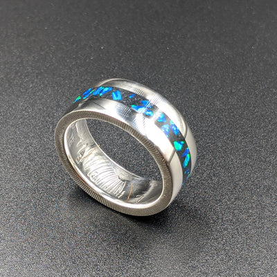 cremation ash coin ring as a remembrance ring