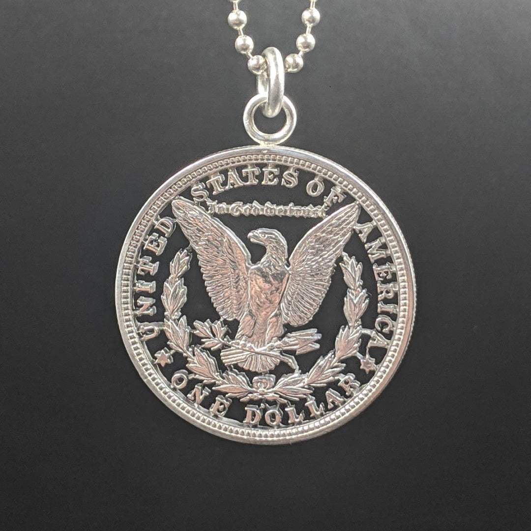 1882 Morgan Silver Dollar Cut Coin Necklace