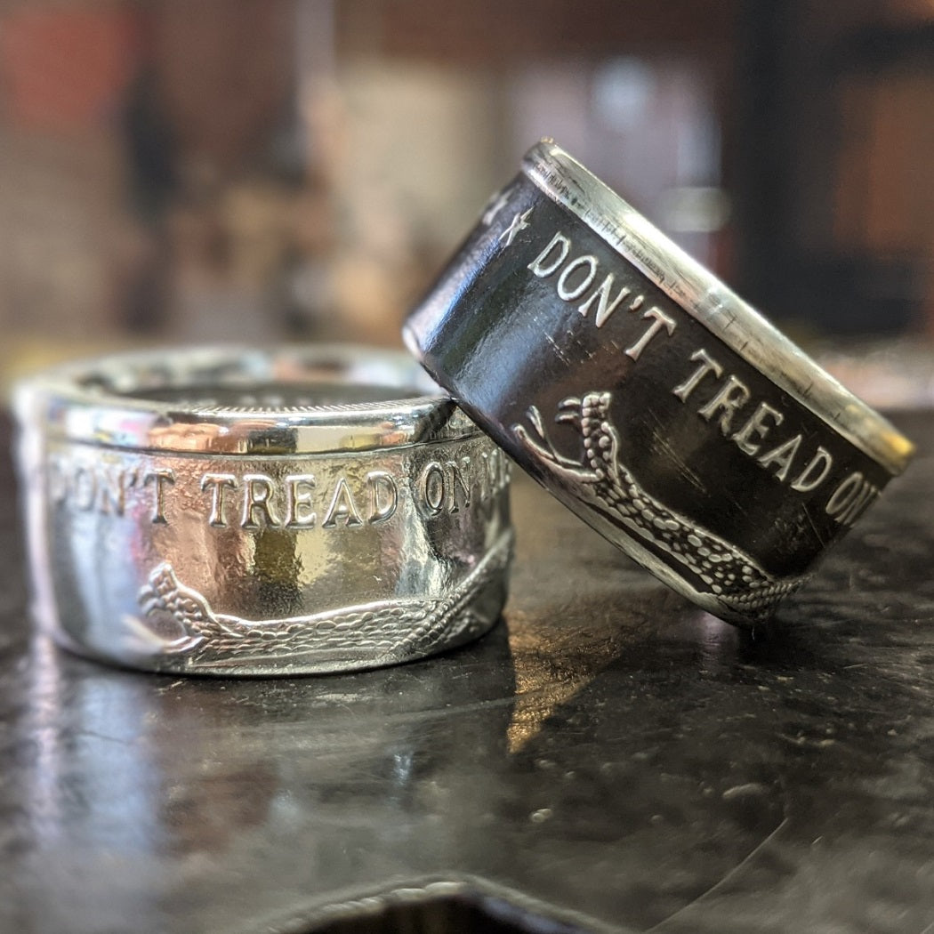 Don't Tread On Me Coin Ring - Classic Version
