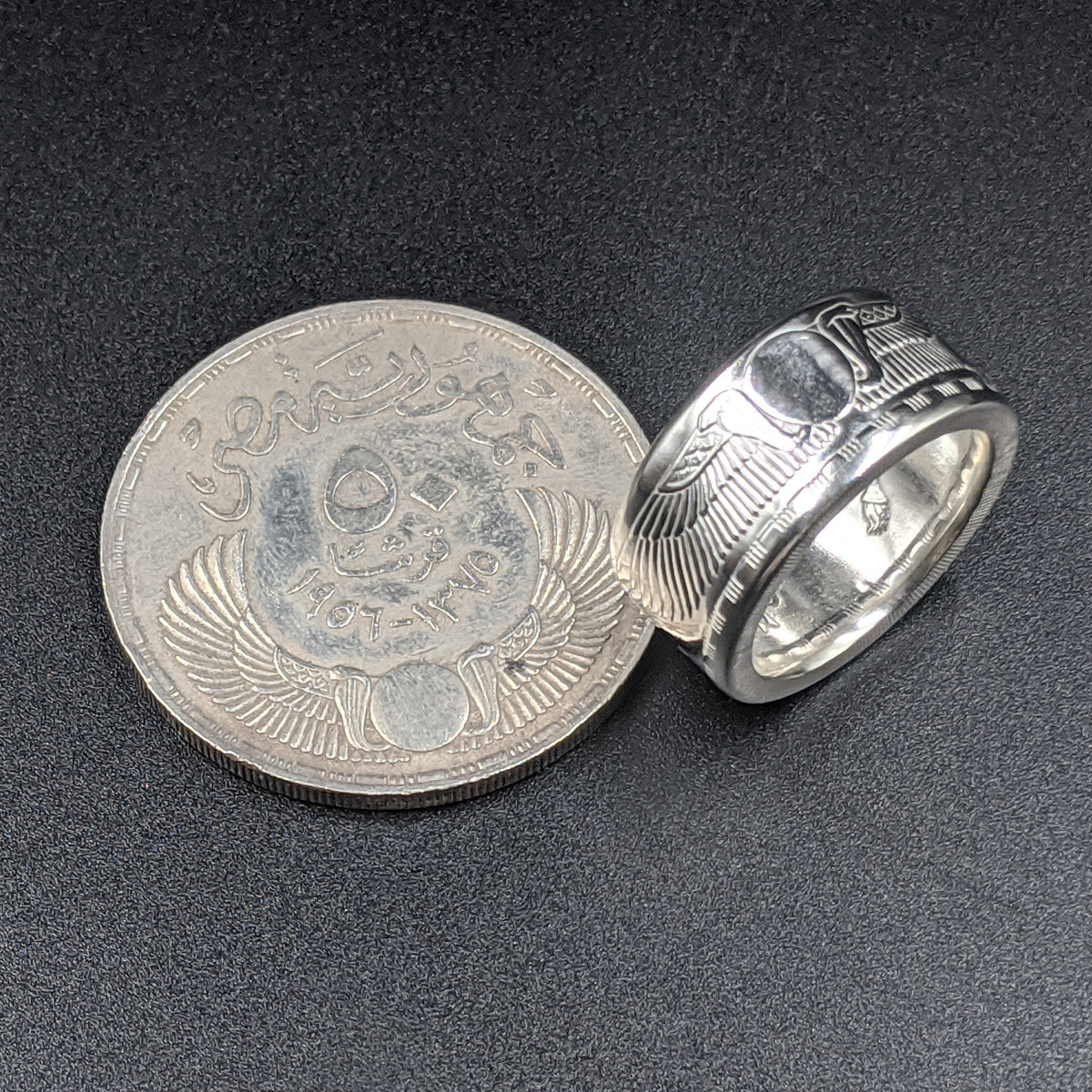 Egyptian Cobra Coin Ring