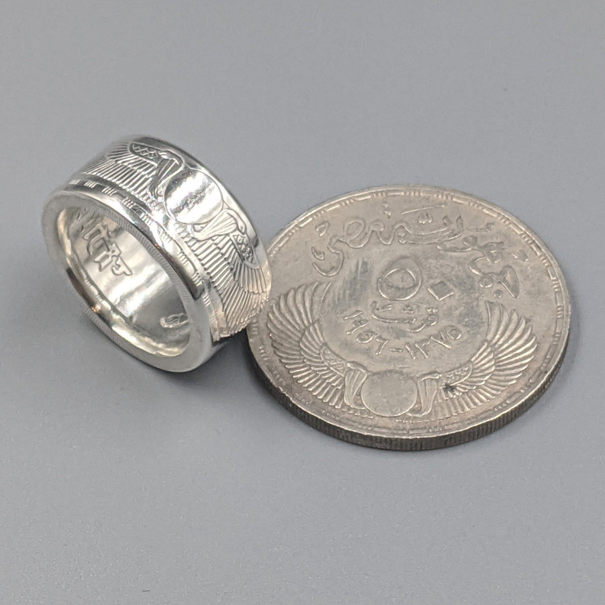 Egyptian Cobra Coin Ring
