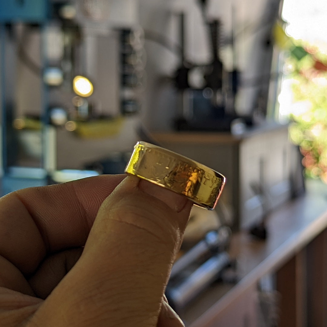 1 oz Pre-1933 Gold Eagle Coin Ring