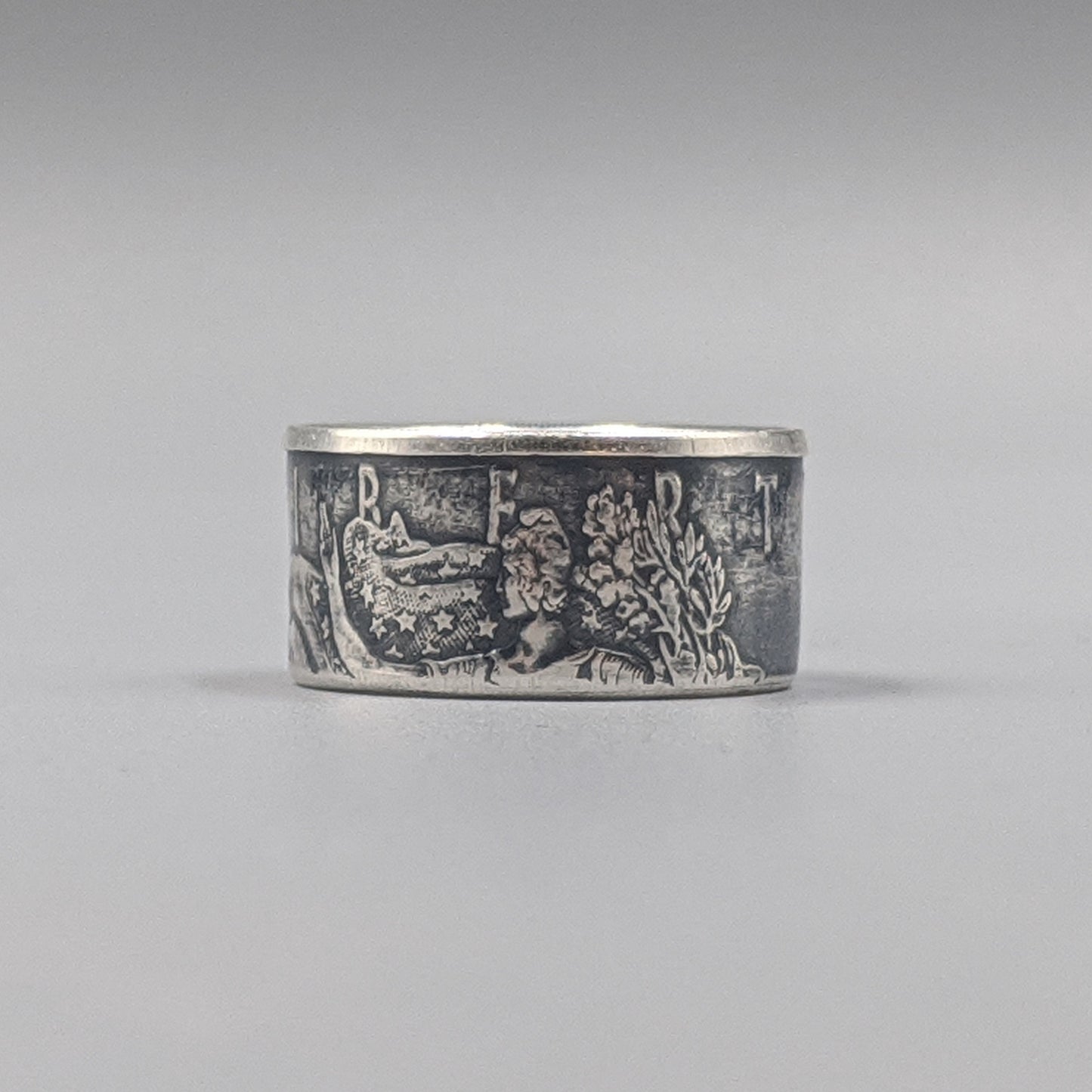 American Silver Eagle Coin Ring – Hand-Forged from a 1 oz U.S. Silver Coin