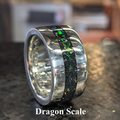 Color sample - dragon scale opal inlay