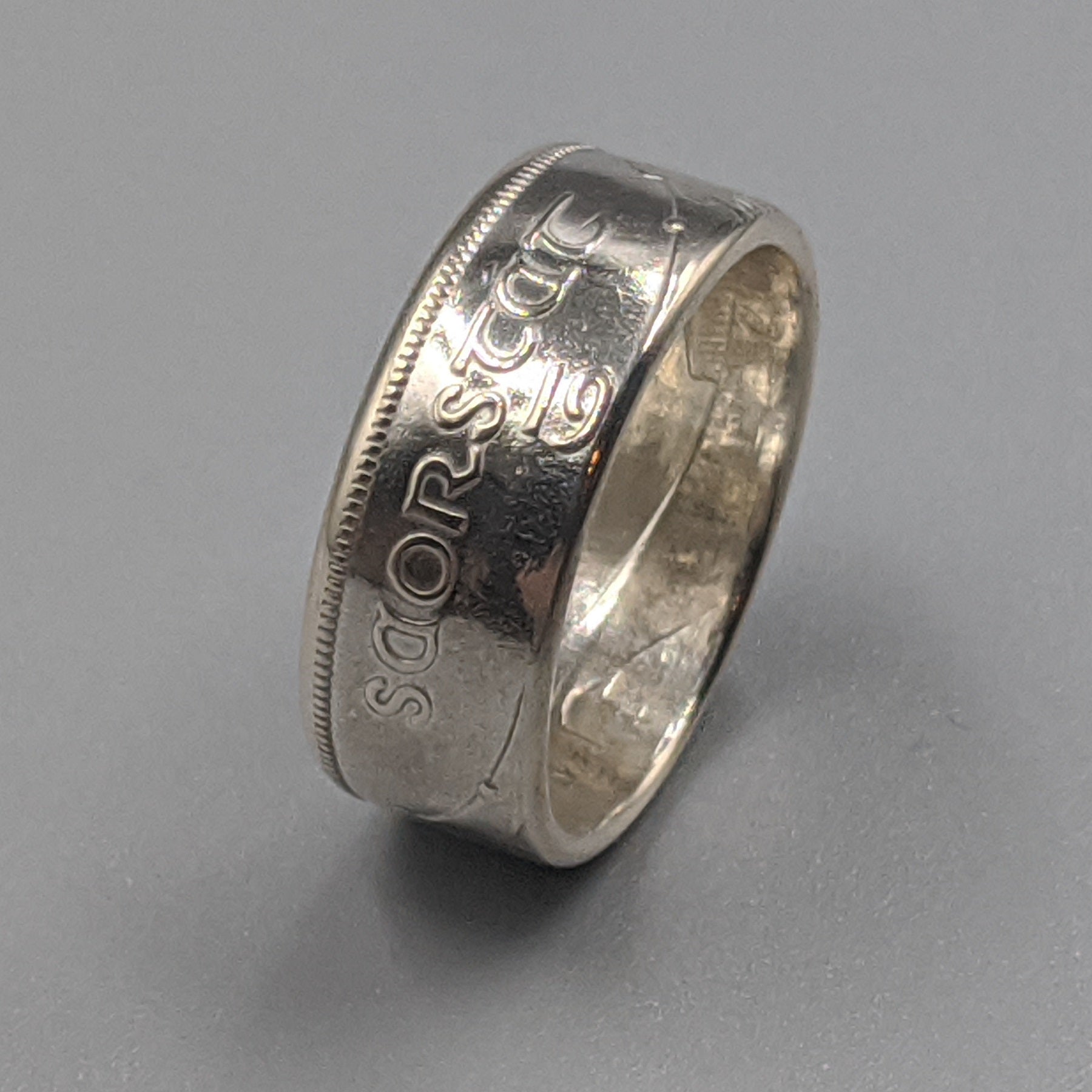 Irish Silver Florin Coin Ring