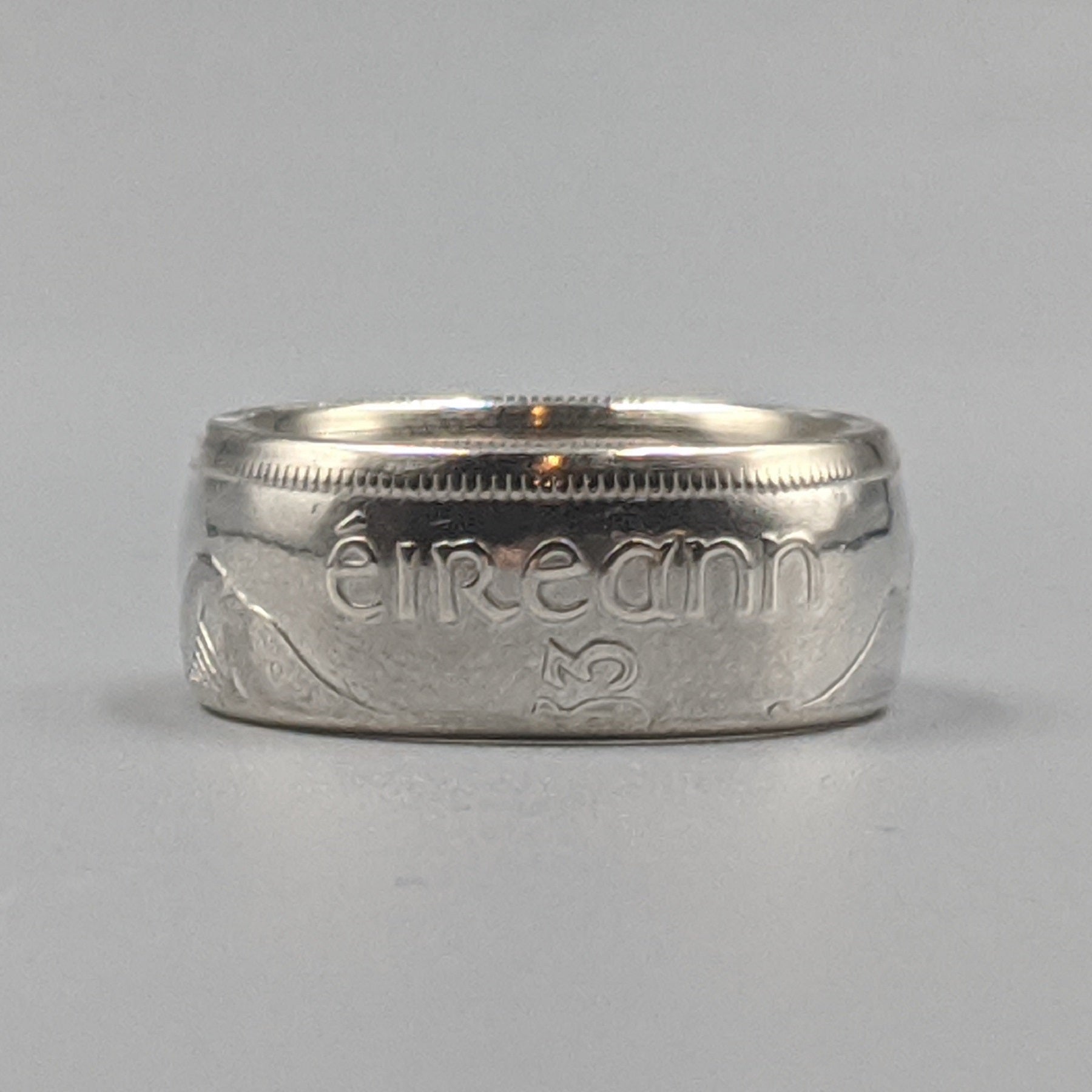 Irish Silver Half Crown Coin Ring