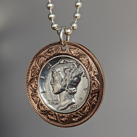 Mercury Dime "Bullseye" Pendant